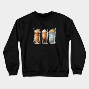 Ice Coffee Cafe Roast Retro Established Since Crewneck Sweatshirt